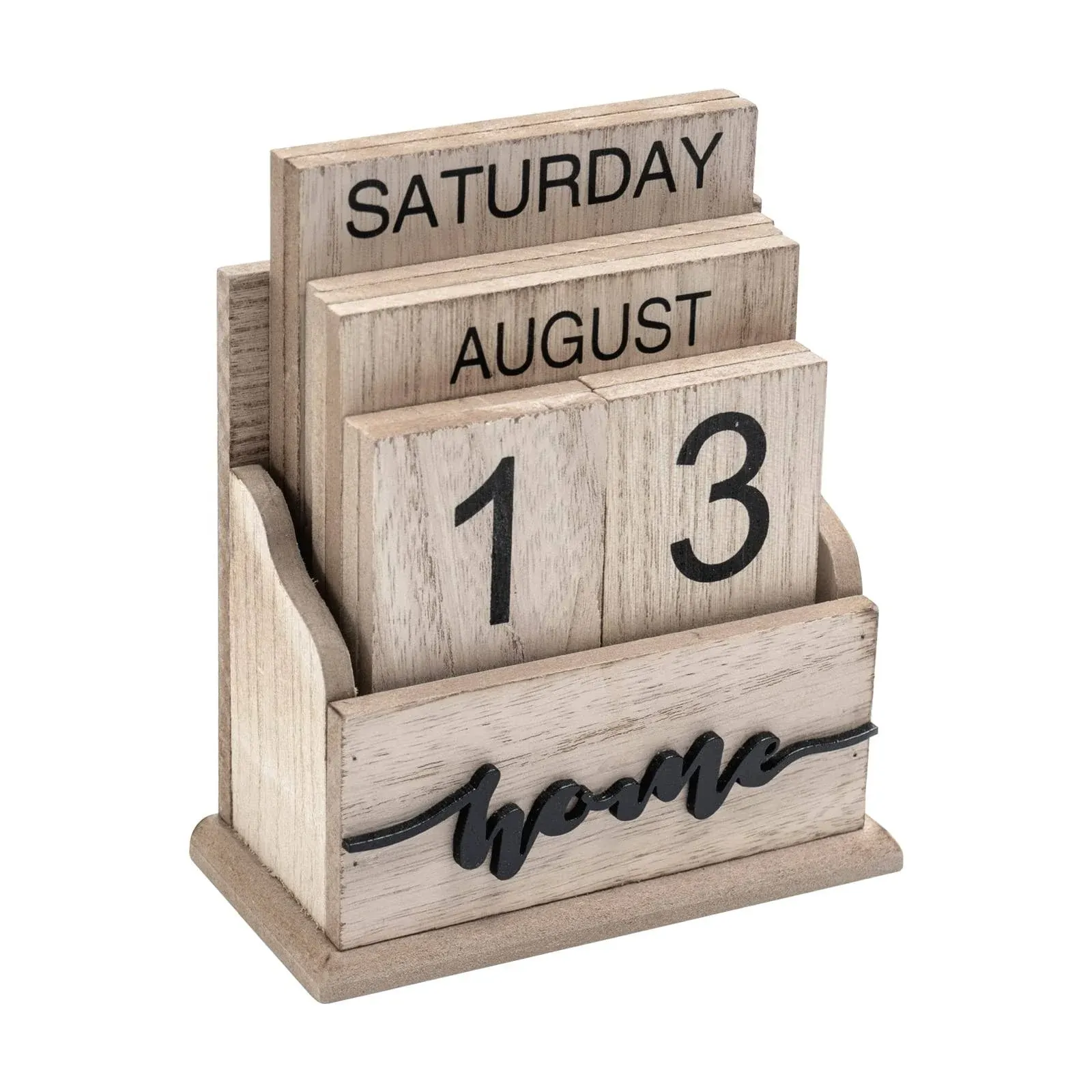 Notakia Perpetual Calendar Wooden Calendar Blocks Vintage Wood Block Calendar...