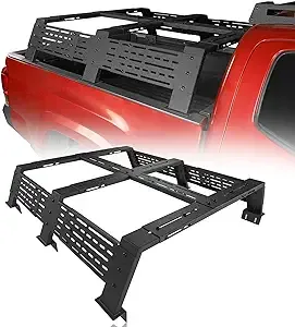 Hooke Road 12.2" High Overland Bed Rack for Full-Size Trucks w/Bed Rails - Compatible with Toyota 07-23 Tundra & 05-23 Tacoma 6' Bed