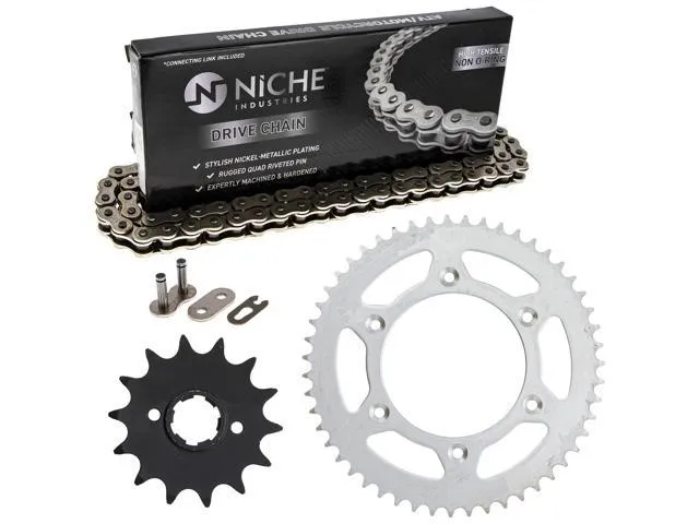 NICHE Drive Sprocket Chain Combo for Honda CR250R Front 14 Rear 51 Tooth 520NZ Standard 114 Links