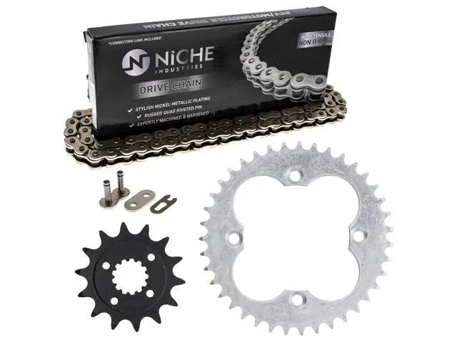 NICHE Drive Sprocket Chain Combo for Honda TRX450R TRX450ER Front 14 Rear 39 Tooth 520NZ Standard 94 Links