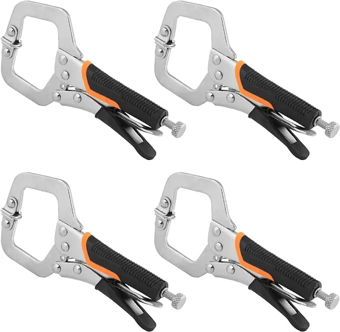 4 Pack 6 Inch C Clamp Locking Plierslocking C Clamp With Nonslip Rubber Grip Adj