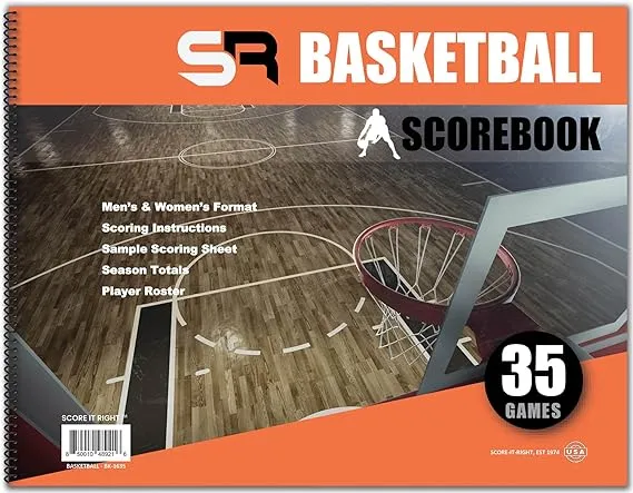 Score It Right Basketball Scorebook – 35 Game - 16 Player Scorebook