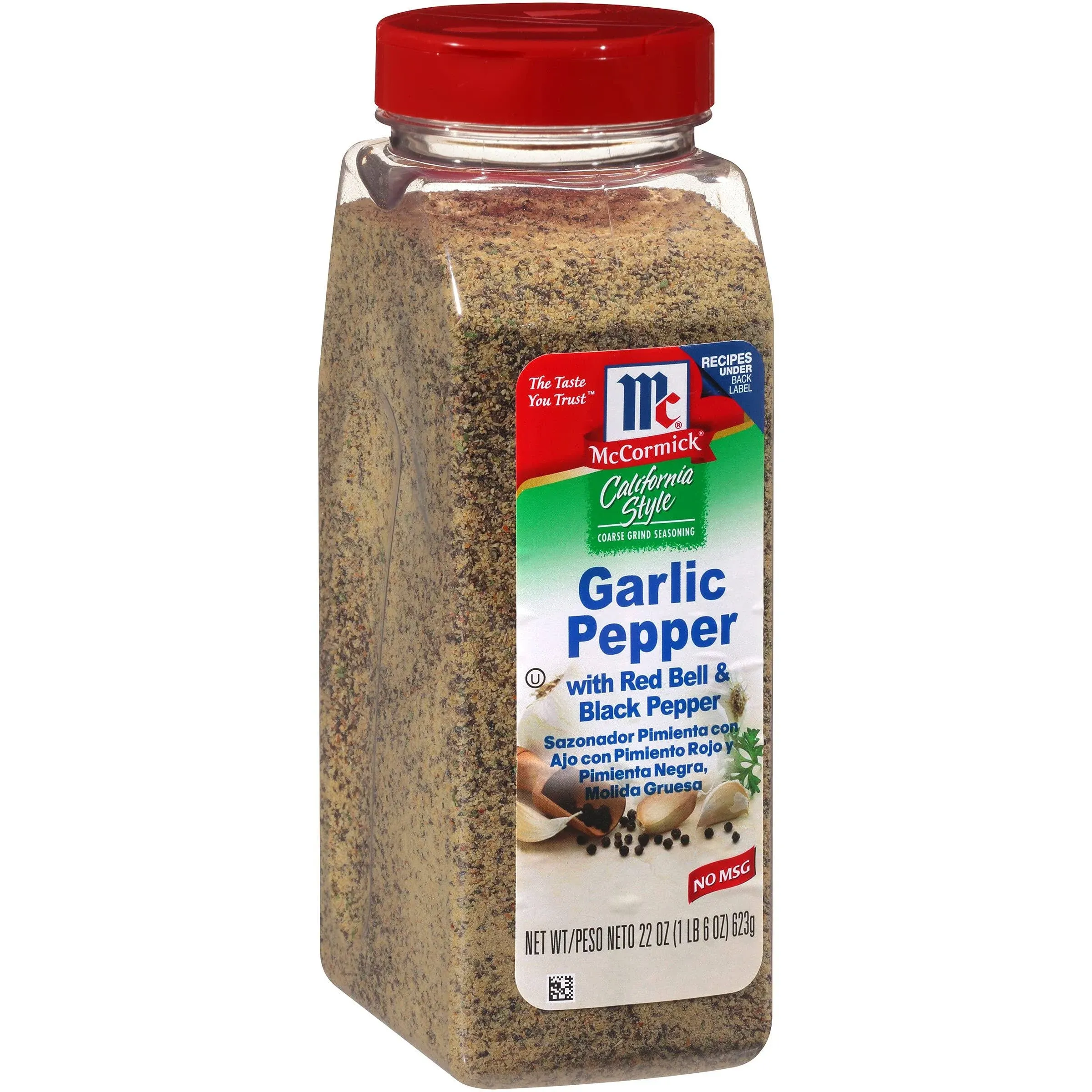 Mccormick Seasoning, Coarse Grind, Garlic Pepper, California Style - 22 oz