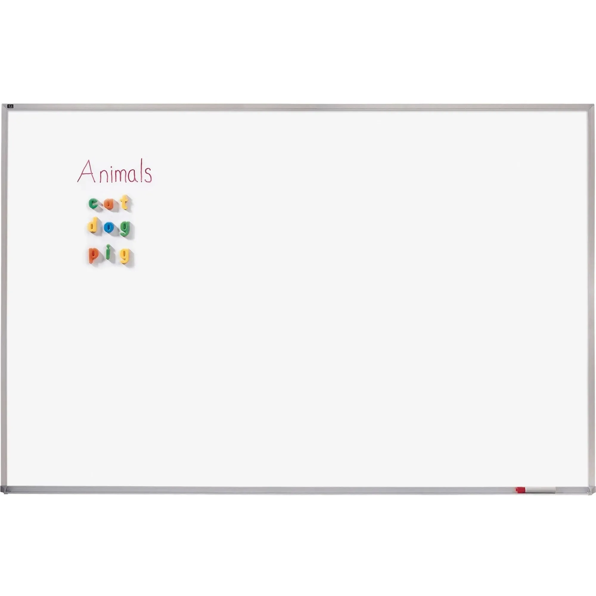 Quartet Porcelain Magnetic Whiteboard, Aluminum Frame, 6' x 4'