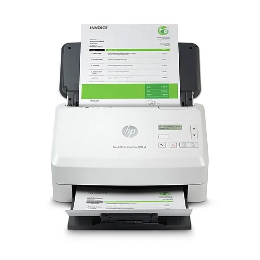 HP ScanJet Enterprise Flow 5000 s5 Duplex Desktop Document Scanner, White (6FW09A#BGJ) | Staples