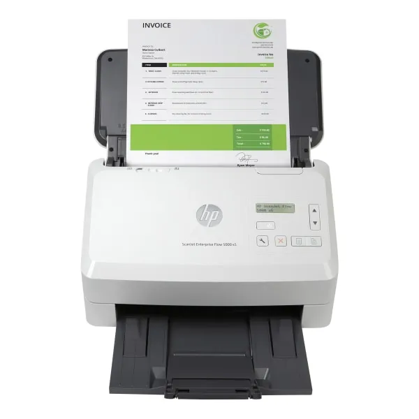 HP ScanJet Enterprise Flow 5000 s5 Color Scanner, 7.5"H x 12.2"W x 7.8"D, 6FW09A#BGJ