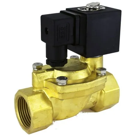 DFD 1 NPT Normally Closed Brass 12v DC Solenoid Valve NBR 170 psi Pressure W...