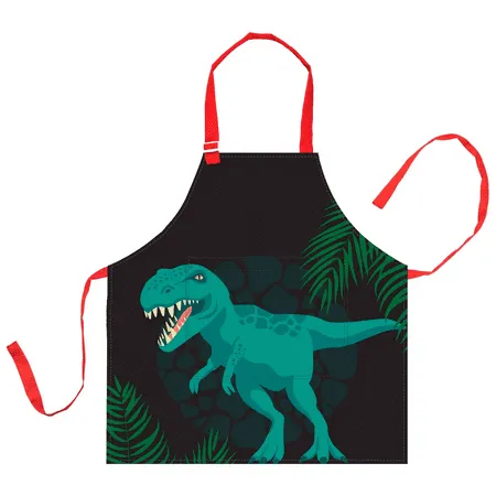 Nidoul Kids Apron Adjustable Dinosaur Kitchen Chef Apron with Big Pocket Girls Boys Bib Apron for Cooking Baking Painting