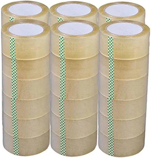 36 Rolls Clear Packaging, Packing, Sealing Tape - 2 Inches Wide X 330 Feet 110Yard (36 Pack)