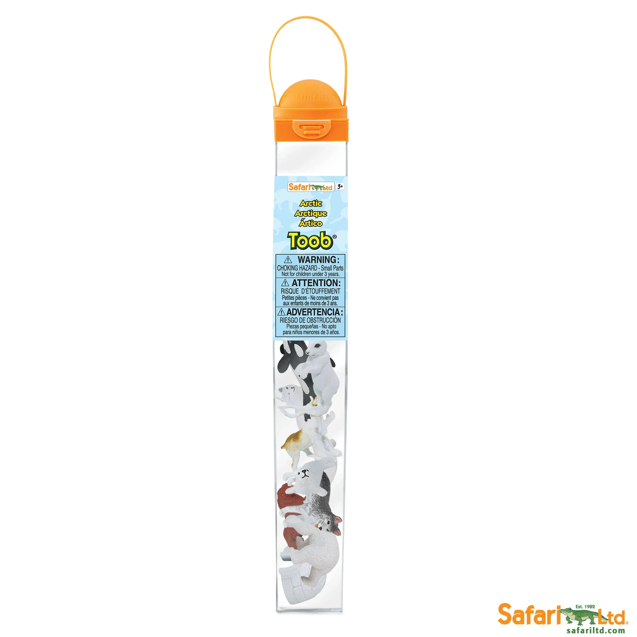 Safari Ltd Arctic TOOB With 10 Fun Figurines, Including A Harp Seal, Husky, Caribou, Arctic Rabbit, Killer Whale, Walrus, Arctic Fox, Beluga Whale, Igloo, And Polar Bear – For Ages 3 and Up