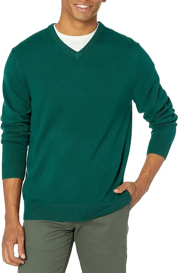 Men’s V-Neck Long Sleeve Sweater; Size M