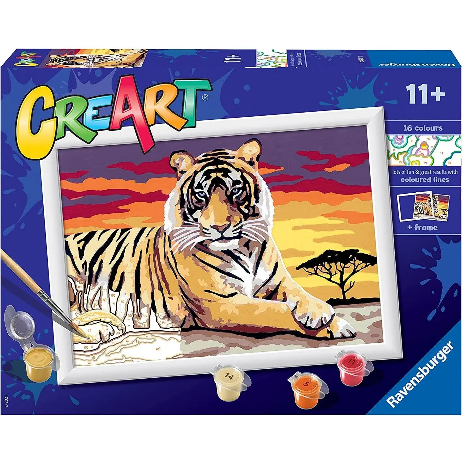 Ravensburger Majestic Tiger Paint by Numbers Kit