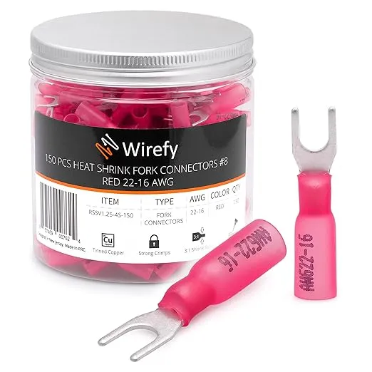 Wirefy Heat Shrink Fork Connectors