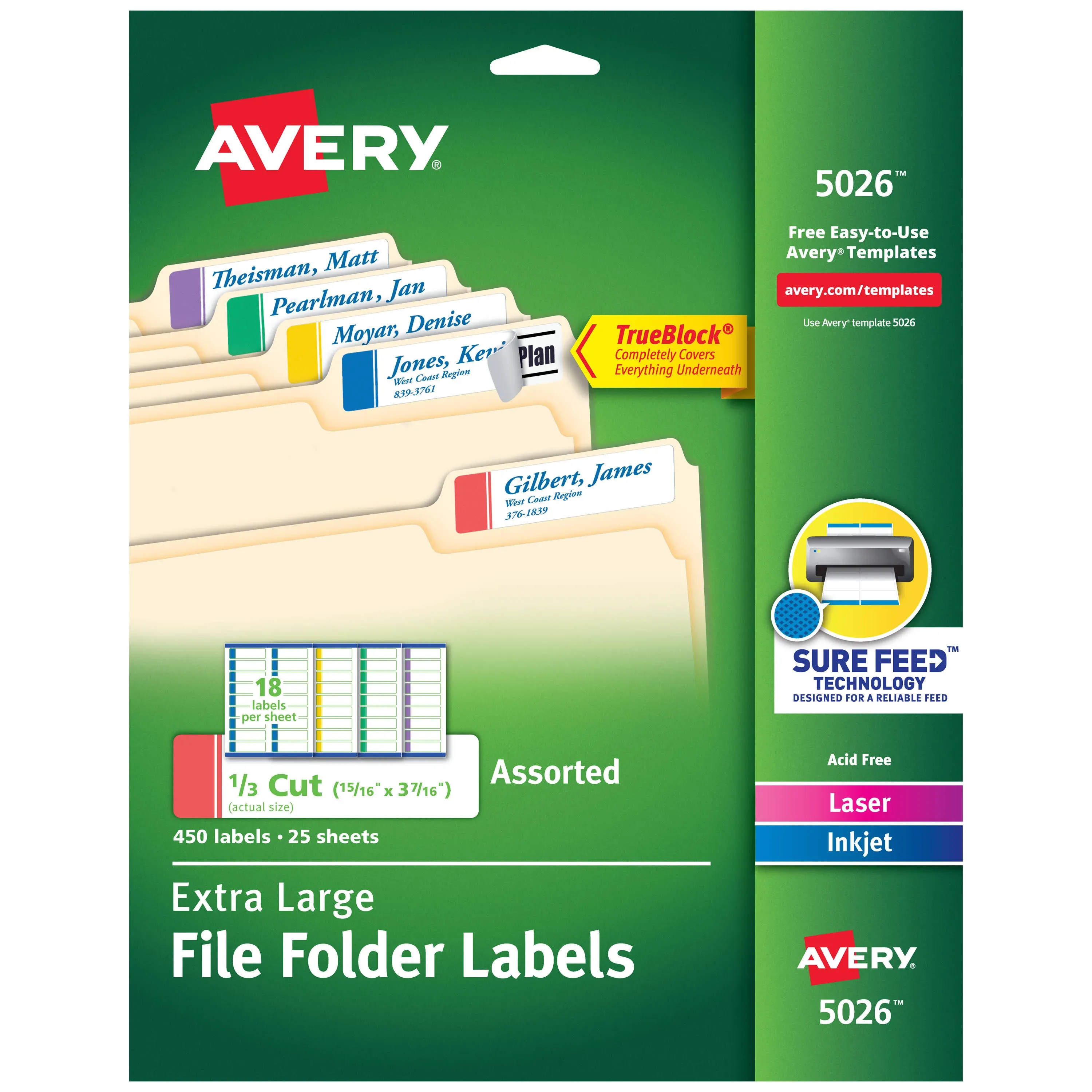 Avery Extra-Large File Folder Labels