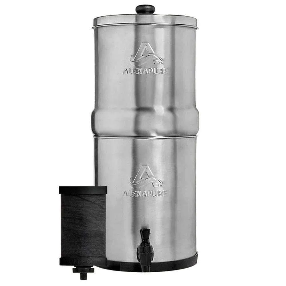 Alexapure Pro Stainless Steel Water Filtration System - 5,000 Gallon Throughput Capacity