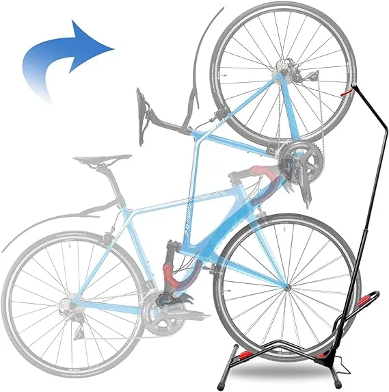 Bicycle Stand Vertical Bike Rack, Space-Saving Freestanding and No-Damage Wall,