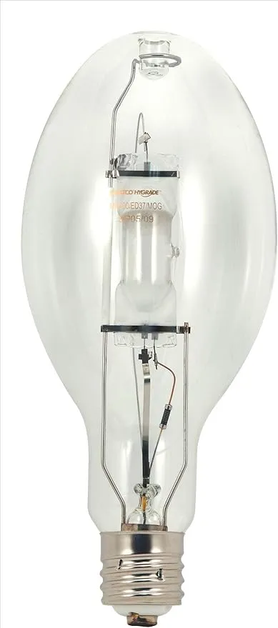 Satco S5843 4200K 400-Watt Clear Universal Mount Mogul Base ED28 Metal Halide Lamp