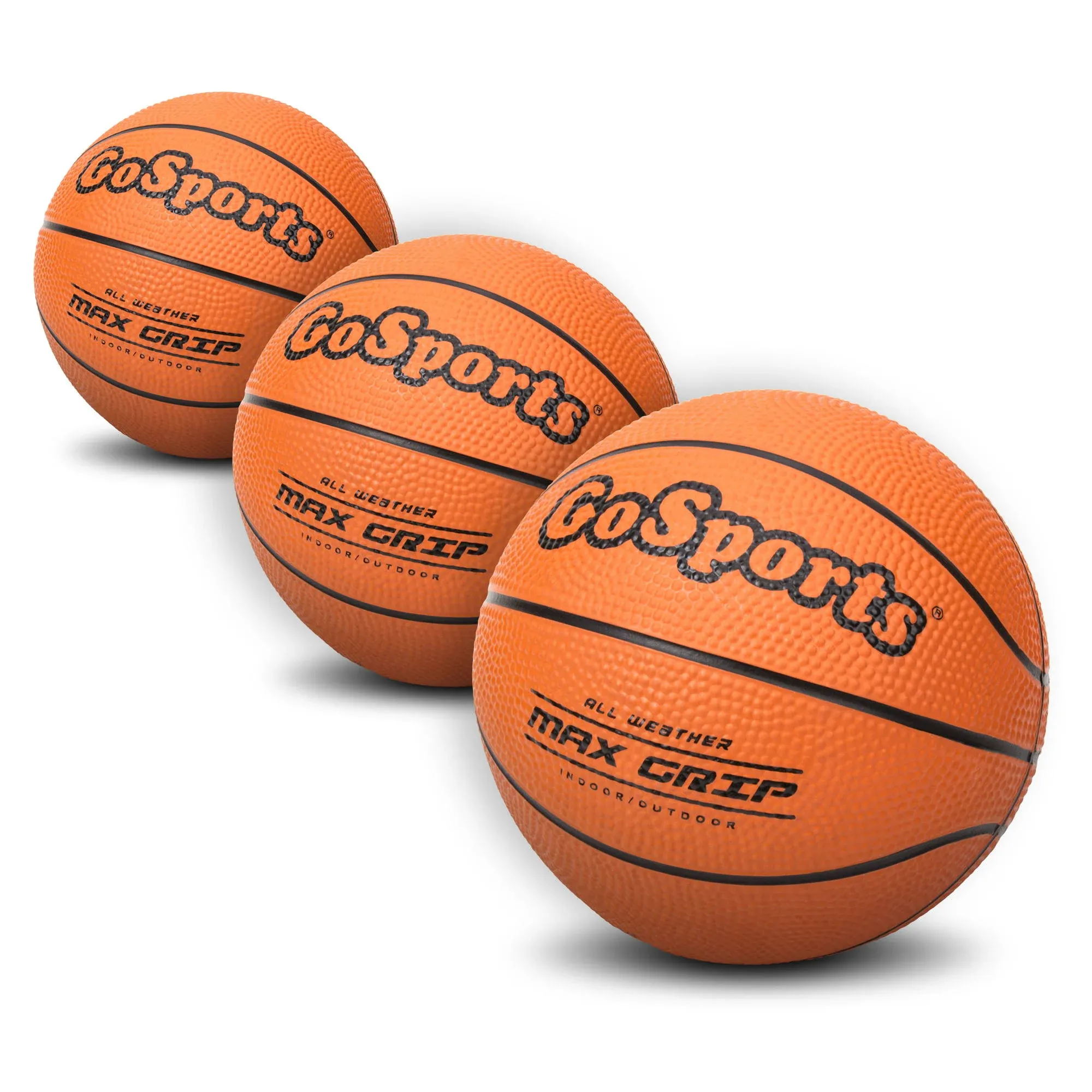 GoSports 7" Mini Basketball 3 Pack with Premium Pump - Perfect for Mini Hoops or