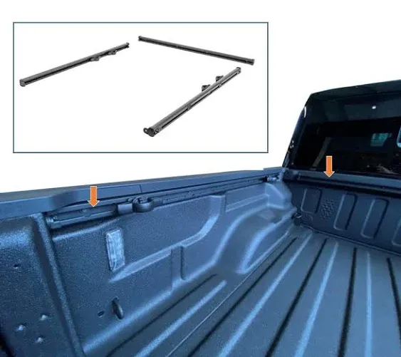 Trail Rail System Truck Bed Tie Down Rail Compatible with 2020-2023 Jeep Gladiator Replace# 82215956