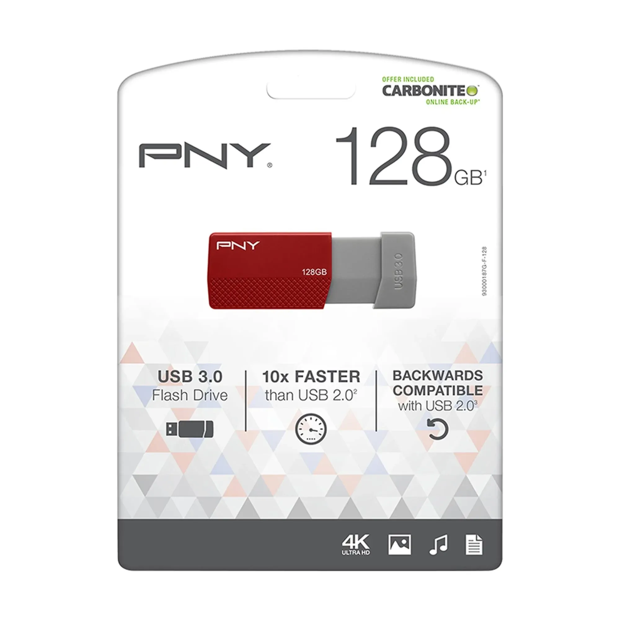 PNY USB 3.0 Flash Drive, 128GB, Assorted Colors