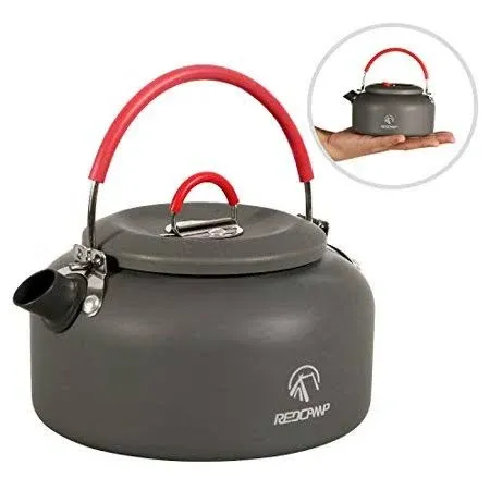 REDCAMP 0.8L Mini Outdoor Camping Kettle, Aluminum Water Pot with Carrying Bag ...