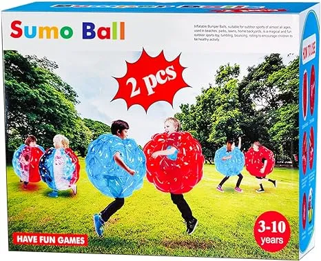 2 Pack bumpers, bounce ball for Kids, sumo grass ball for child outdoor team