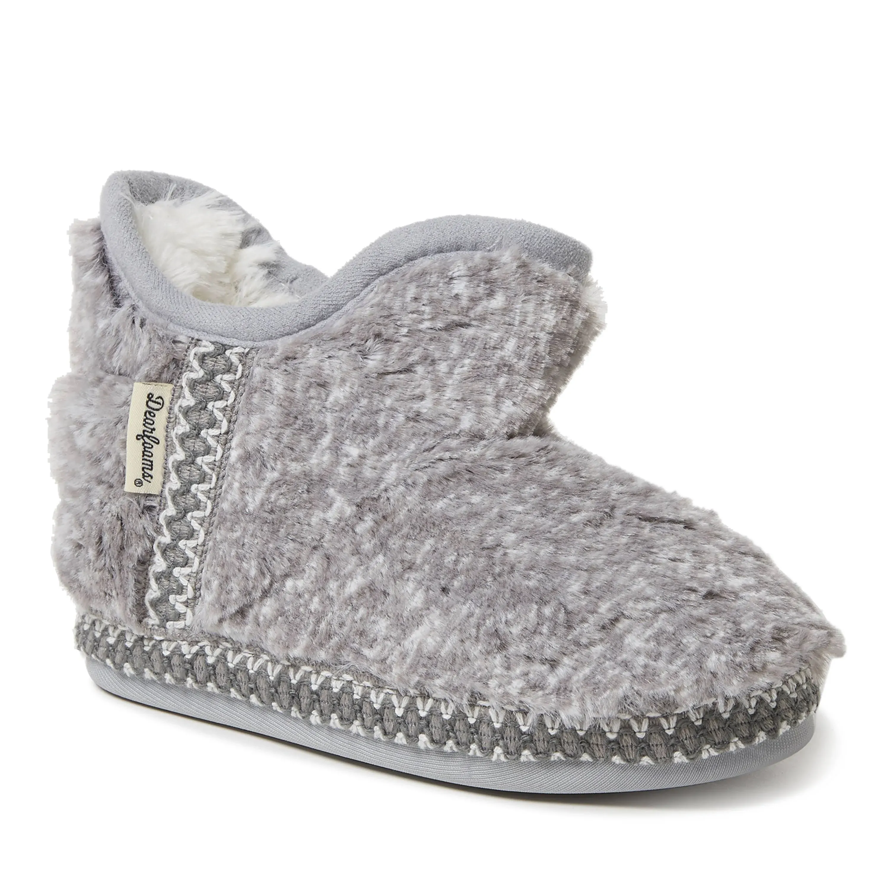 Dearfoams Kids Charlotte Furry Bootie Slipper