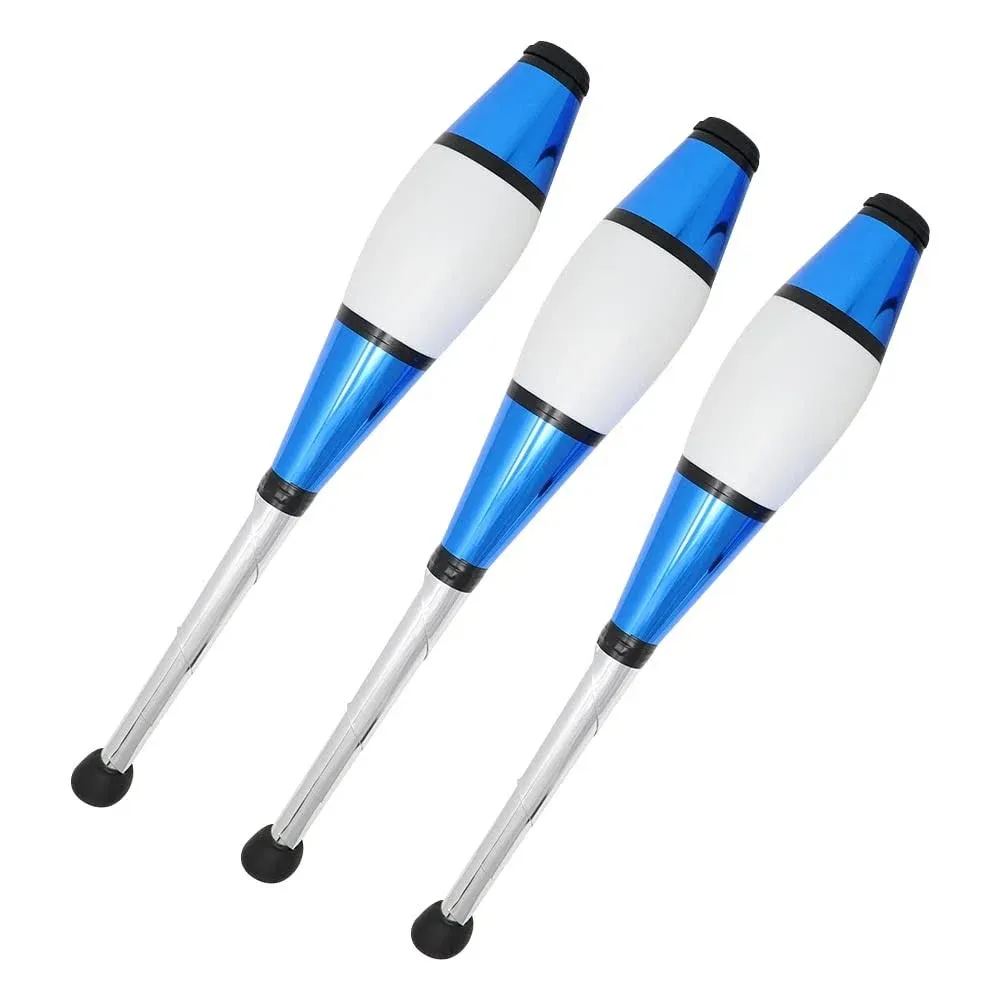 Zeekio Pegasus Juggling Clubs - Set of 3, Beginner to Pro, All Blue