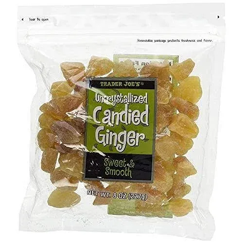 Trader Joe's Uncrystallized Candied Ginger 8oz, 2 Pack