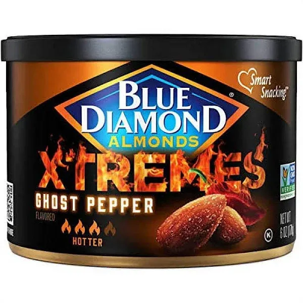 Blue Diamond Almonds Xtremes Ghost Peppers Hotter ( 2 Pack )