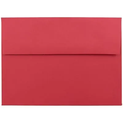 JAM Paper A7 Invitation Envelope, 5 1/4" x 7 1/4", Red, 50/Pack (15945I)