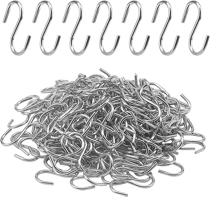 400 PCS 1 Inch Small S Hooks Mini S Hooks Silver S-Shaped Hook Ornament Hooks...