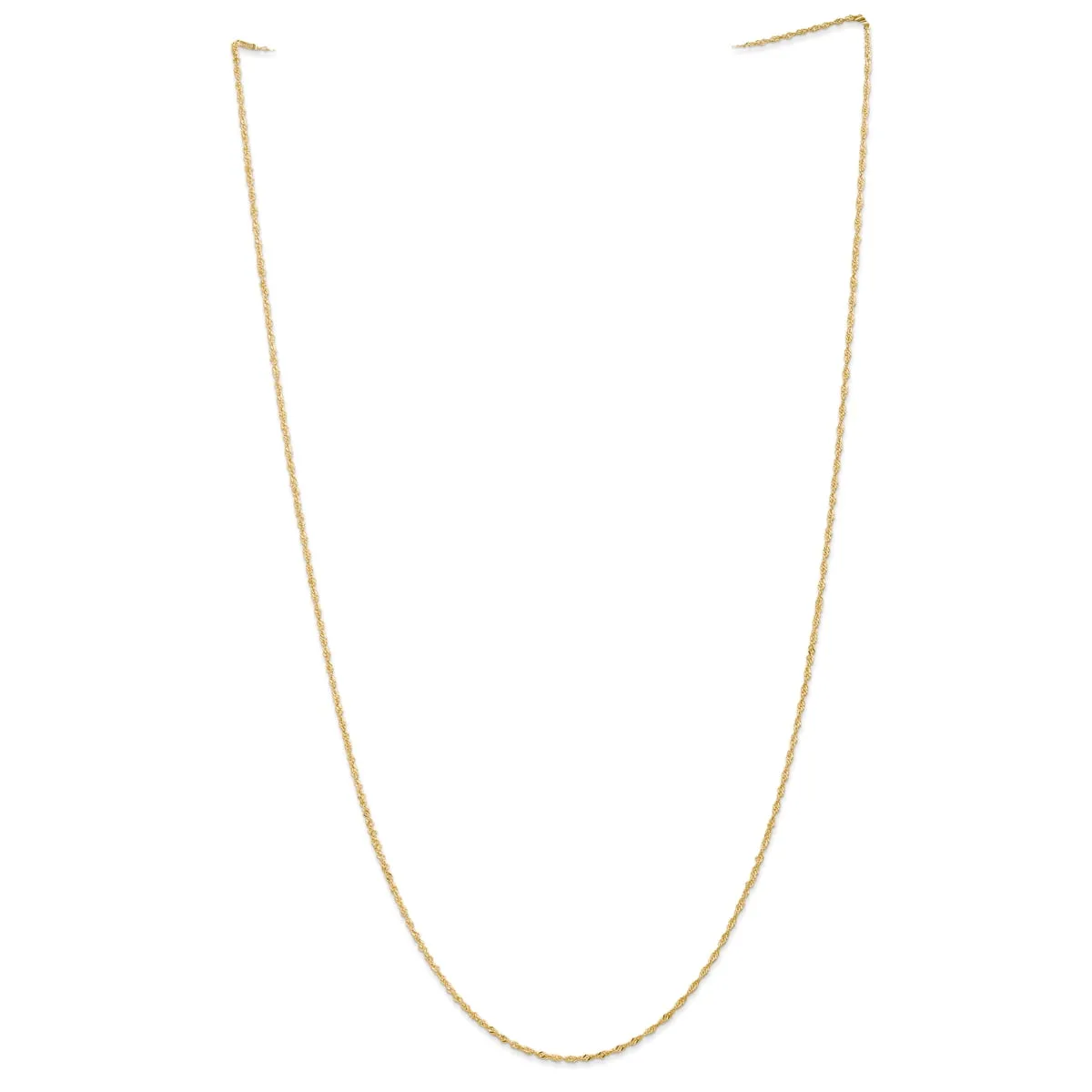 Primal Gold 14 Karat Yellow Gold Singapore Chain Women's