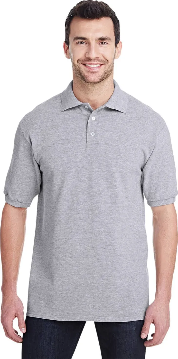 Jerzees Adult 6.5 oz. Premium 100% Ringspun Cotton Piqué Polo M ATHLETIC HEATHER