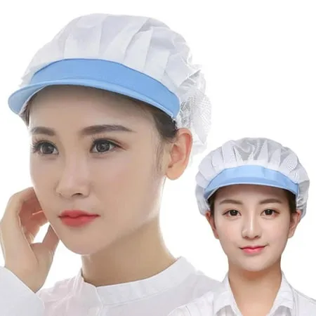 Farfi Unisex Breathable Lightweight Elastic Mesh Cap Working Catering Cooking Chef Hat