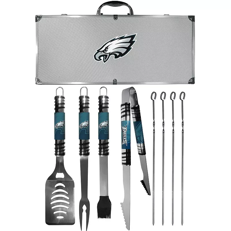 Philadelphia Eagles Tailgater 8-Piece BBQ Grill Set, Grey