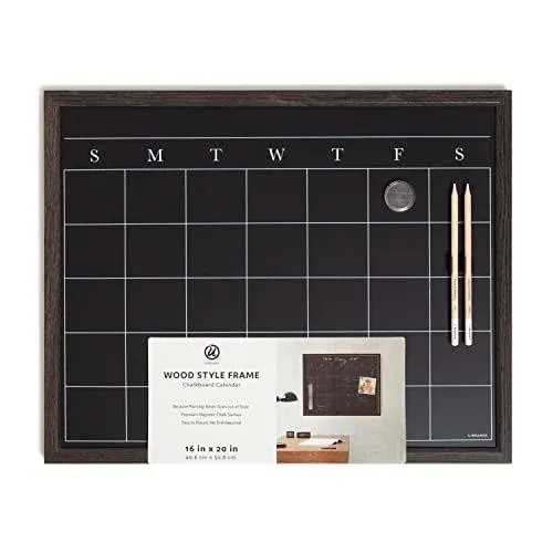 U Brands Magnetic Chalk Board Calendar 16 inch x 20 inch