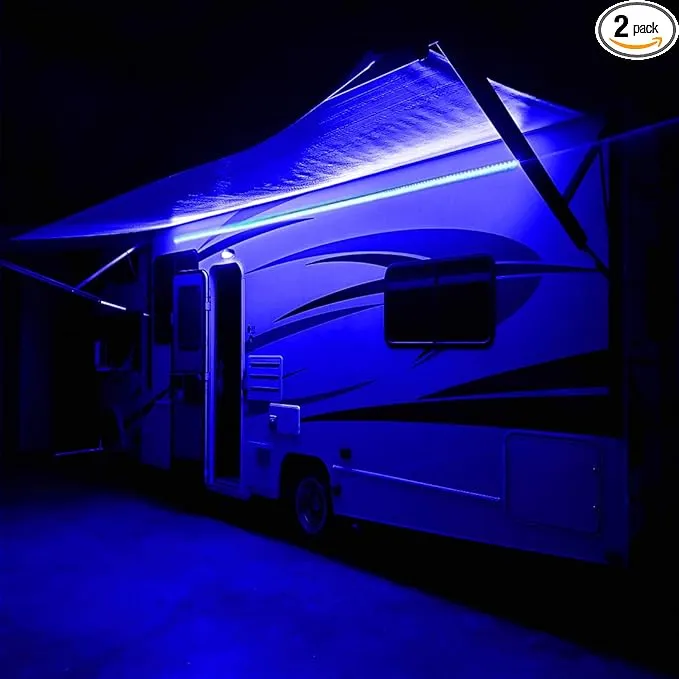 Seagenck RV LED Awning Party Light, LED Awning Strip Light for Camper Motorhome Travel Trailer Concession Stands Food Trucks, Light Up Canopy Area