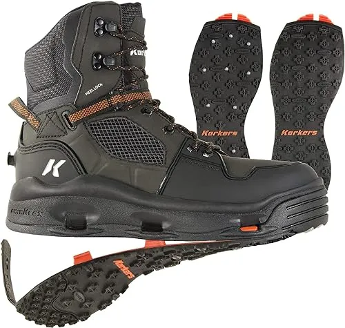 Korkers Terror Ridge Wading Boot Kling-On/Studded Kling-On Soles, 11