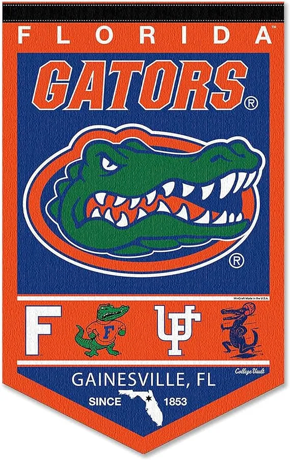 College Flags & Banners Co. Florida Gators Heritage Logo History Banner