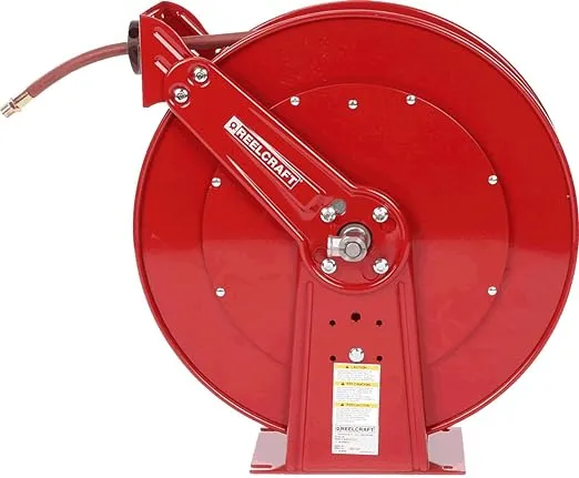 Reelcraft PW81100 OHP Pressure Wash Spring Retractable Hose Reel, 3/8" x 100', 5000 Psi