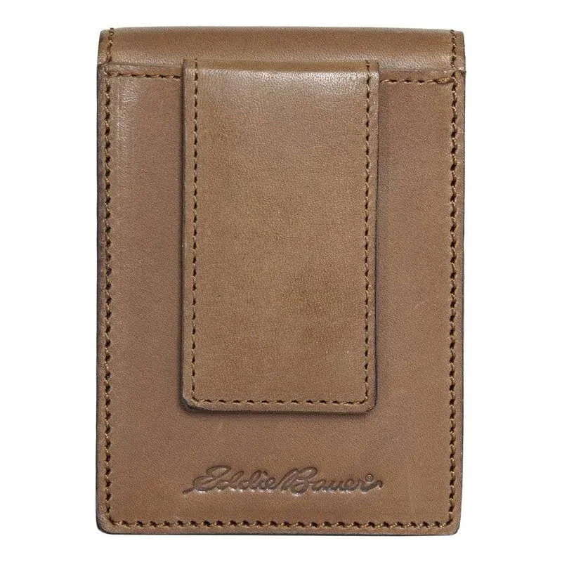 Men's Eddie Bauer Outdoor Embossed Logo Leather Front Pocket Wallet