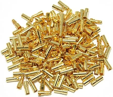 50 Pairs 3.5mm Gold Bullet Connector Male / Female Plug for RC Battery ESC Motor