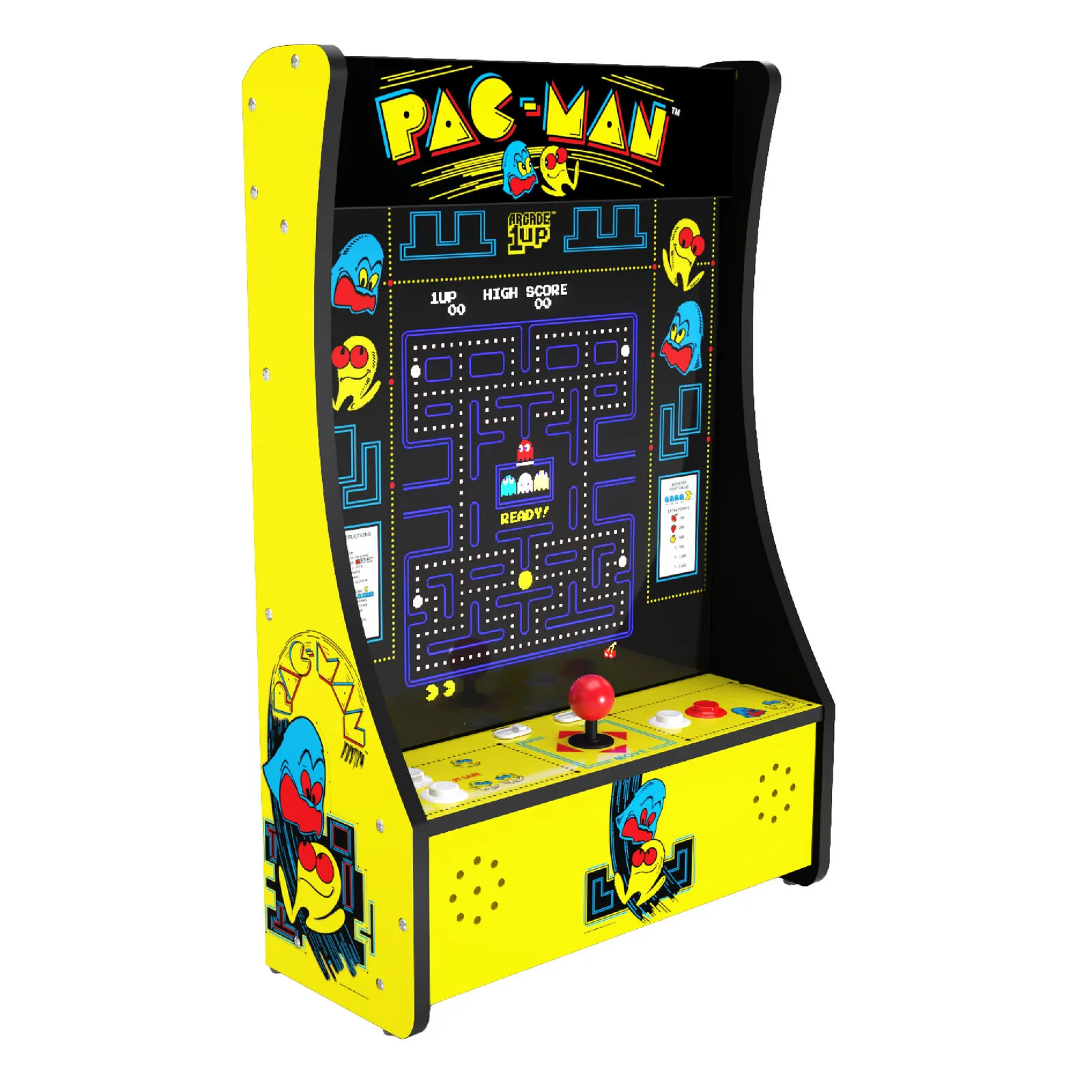 Arcade1Up Pac Man Partycade 5 in 1 Countertop Arcade Video Game Cabinet...