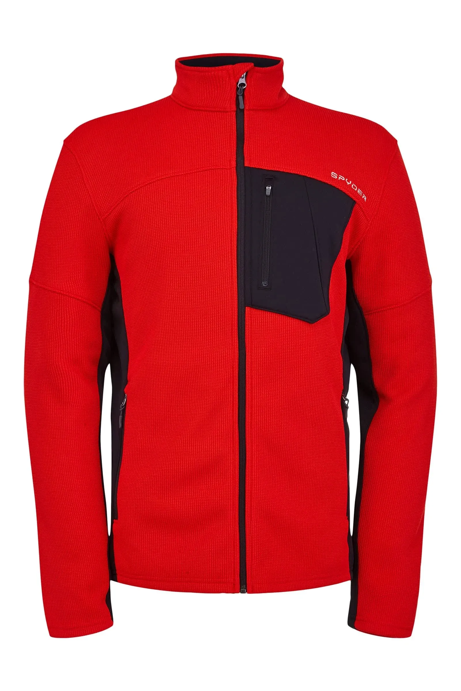 Spyder Bandit Full Zip Fleece Jacket Red Black - S