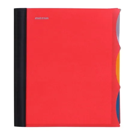 Mintra Office Durable Premium Spiral Notebook (Red, 3 Subject, 8.5in x 11in) (5841)