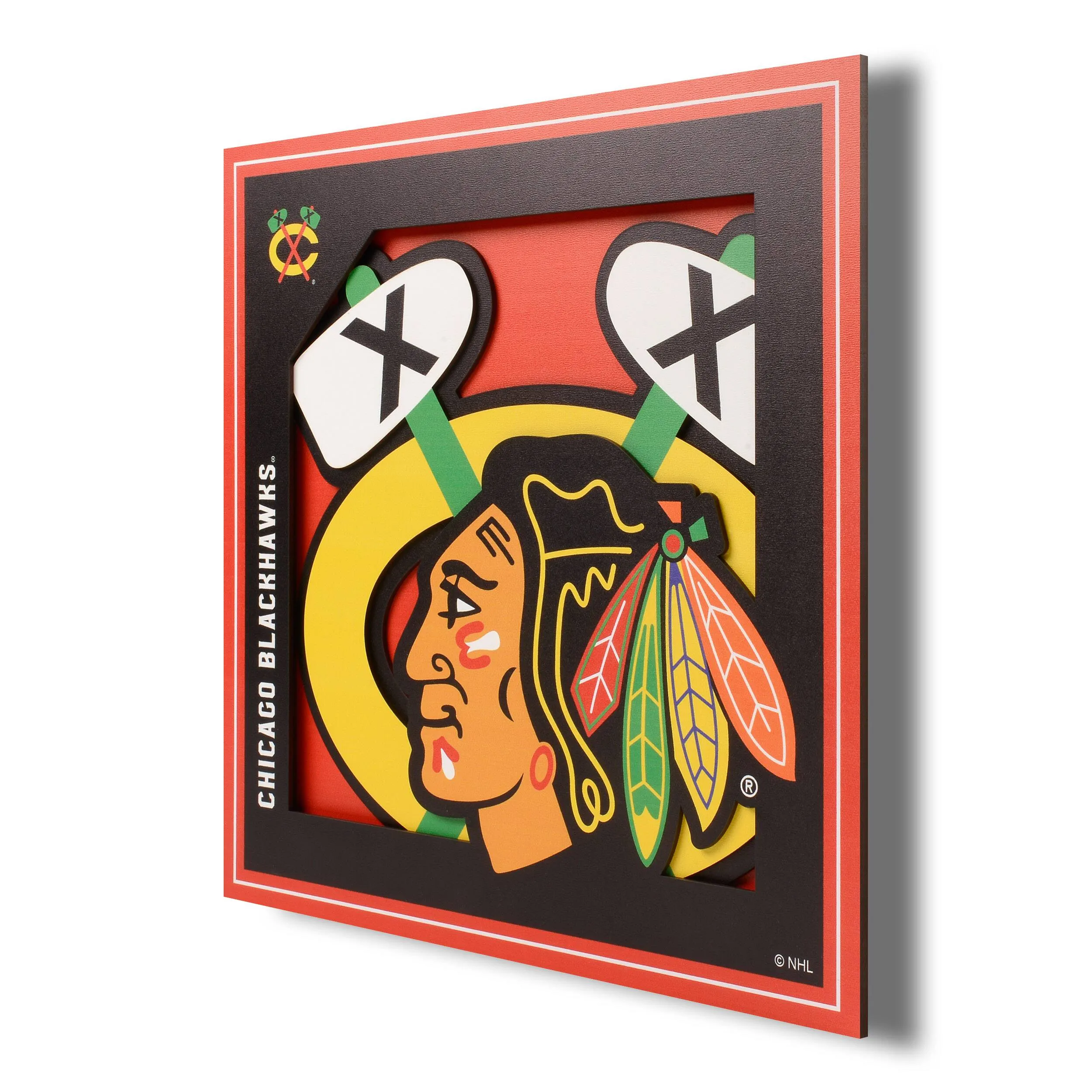 NHL 3D Logo Series Wall Art By Youthefan in Chicago Blackhawks | 12" x 12" | Michaels®