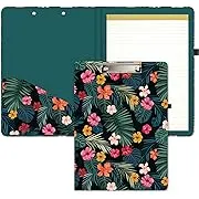 Hongri Clipboard Folio with Refillable Lined Notepad and Interior Storage Pocket ...