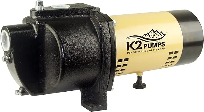 K2 Pumps WPS07504K 3/4 HP Cast Iron Shallow Well Jet Pump