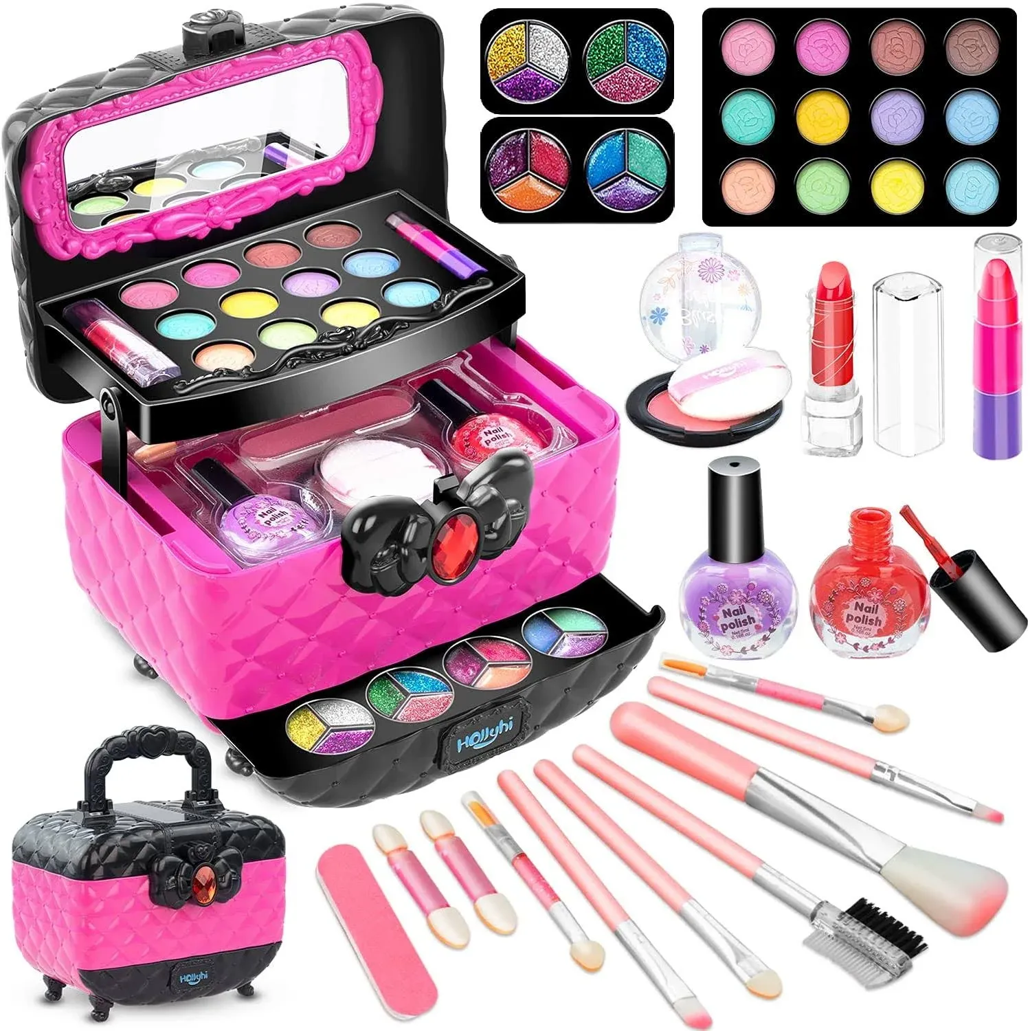 Kids Makeup Kit for Girl - Little Girls Real Make Up Set Washable Makeup Toy